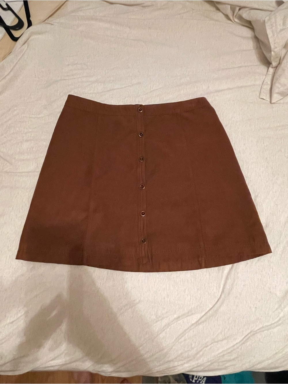 Hollister Brown Button-Front Mini Skirt